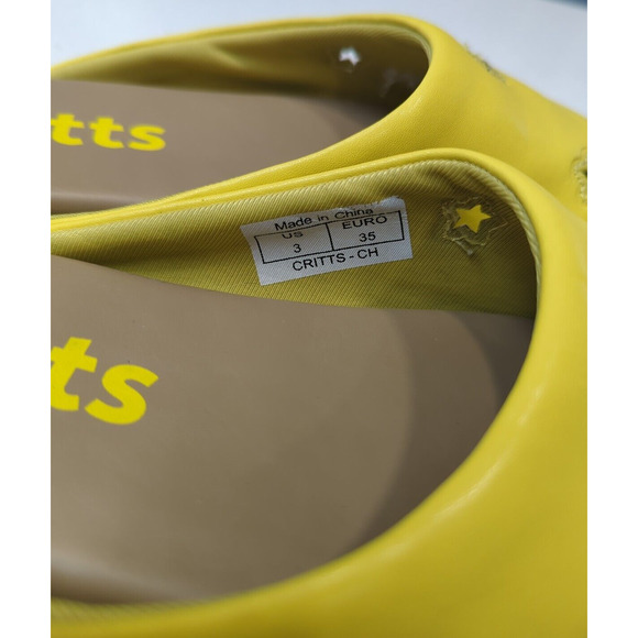 Critts Women's 3 Yellow Star covered flip flop thong sandal nonslip Vibram sole - Picture 7 of 7